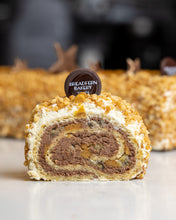 Load image into Gallery viewer, Peanut praliné, Chocolate and Banana log
