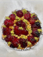 Load image into Gallery viewer, Plum francipane &amp; pistachio tart
