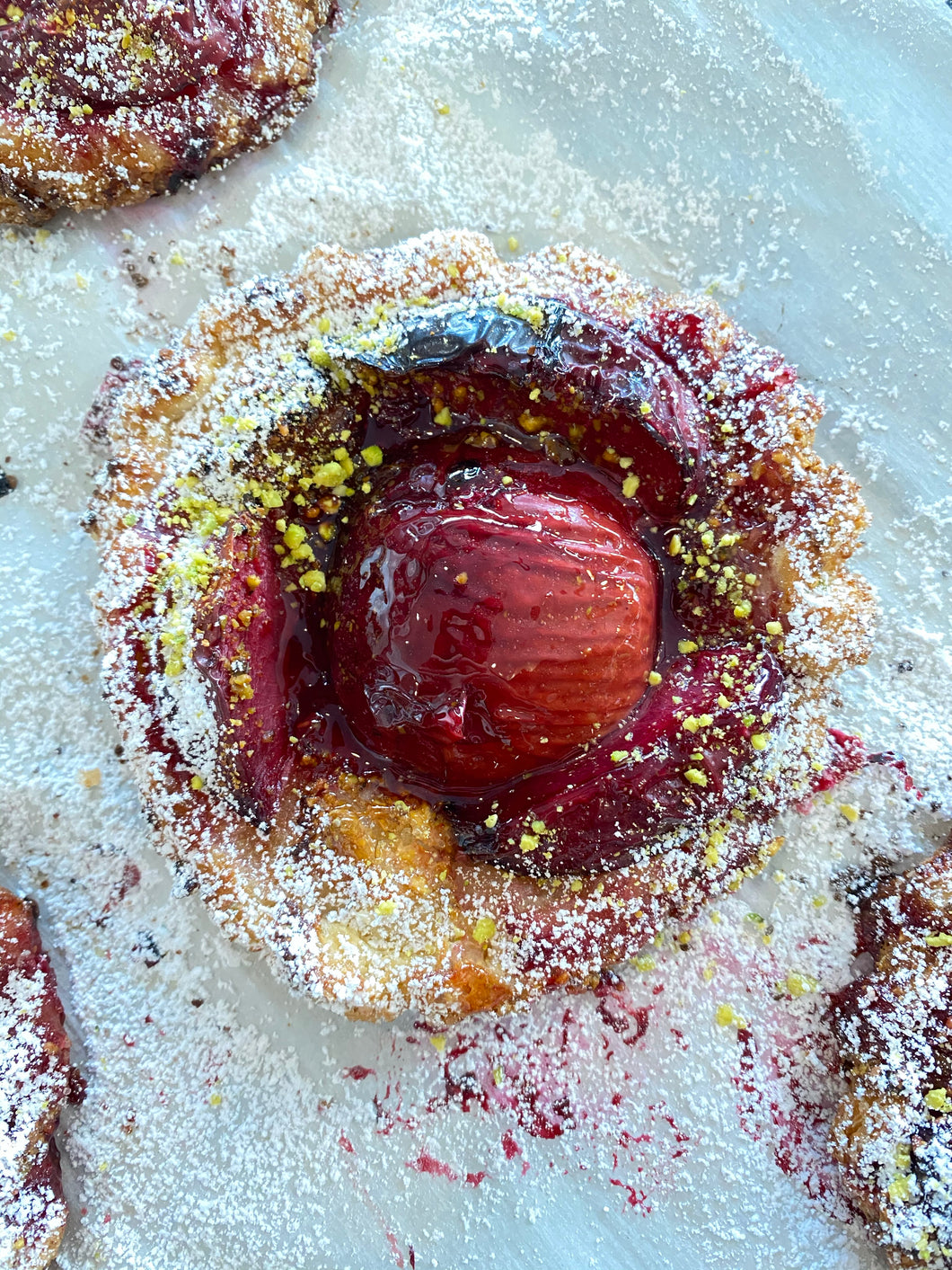Rhubarb and raspberry puff - Breadfern Bakery